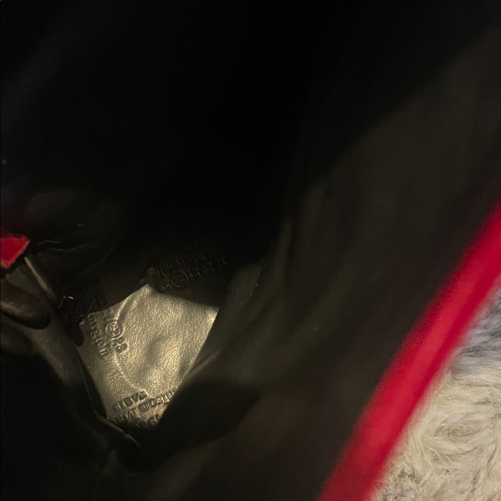 Maison Martin Margiela Red Velvet Tabi Heeled Boots 37 7 - Picture 10 of 12